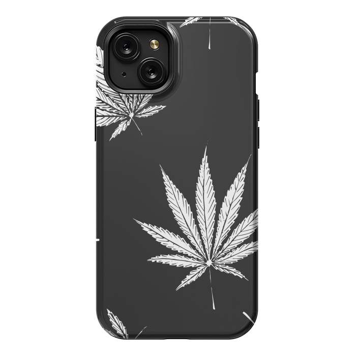iPhone 15 Plus StrongFit marijuana leaf by haroulita