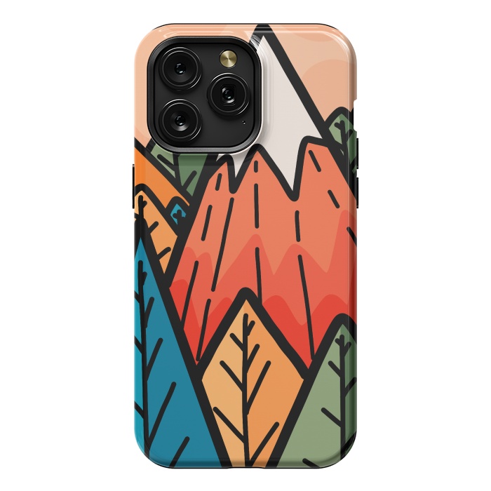 iPhone 15 Pro Max StrongFit The lone mountain forest by Steve Wade (Swade)