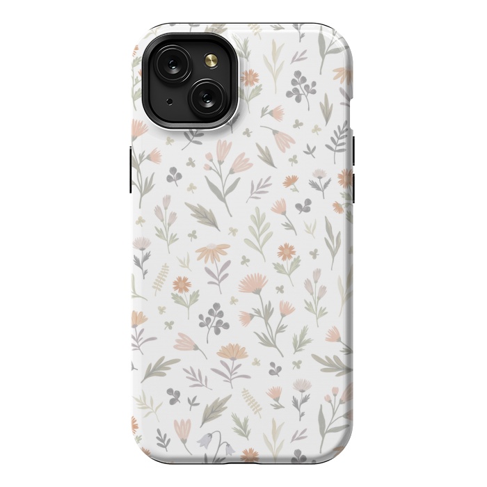 iPhone 15 Plus StrongFit gentle flora by Alena Ganzhela