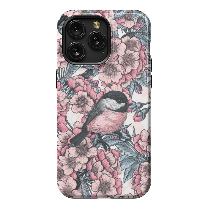 iPhone 15 Pro Max StrongFit Chickadee garden by Katerina Kirilova