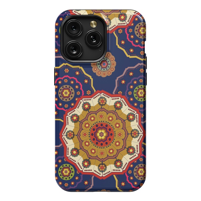 iPhone 15 Pro Max StrongFit Mandala with Blue Background by ArtsCase