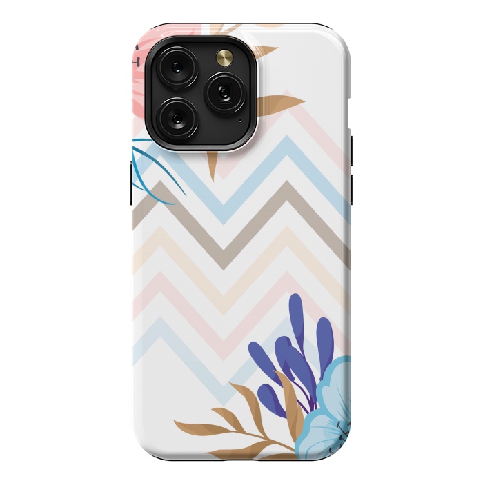 iPhone 15 Pro Max StrongFit chevron flowers by haroulita
