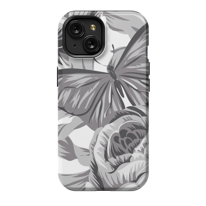 iPhone 15 StrongFit minimal floral butterfly by haroulita