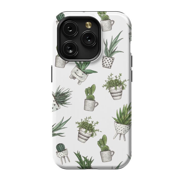 iPhone 15 Pro StrongFit cute houseplants in pots by Alena Ganzhela