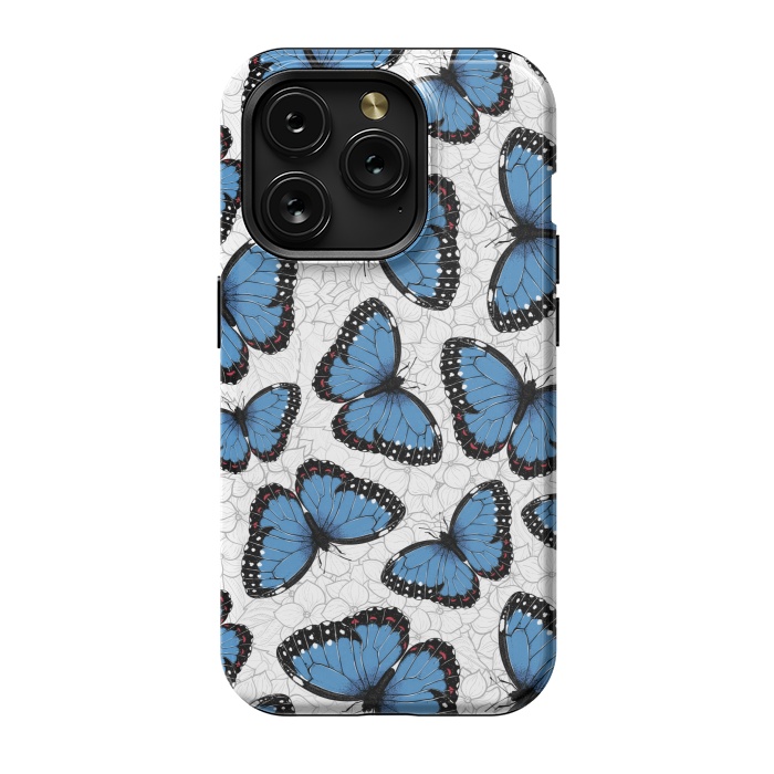 iPhone 15 Pro StrongFit Blue morpho butterflies by Katerina Kirilova