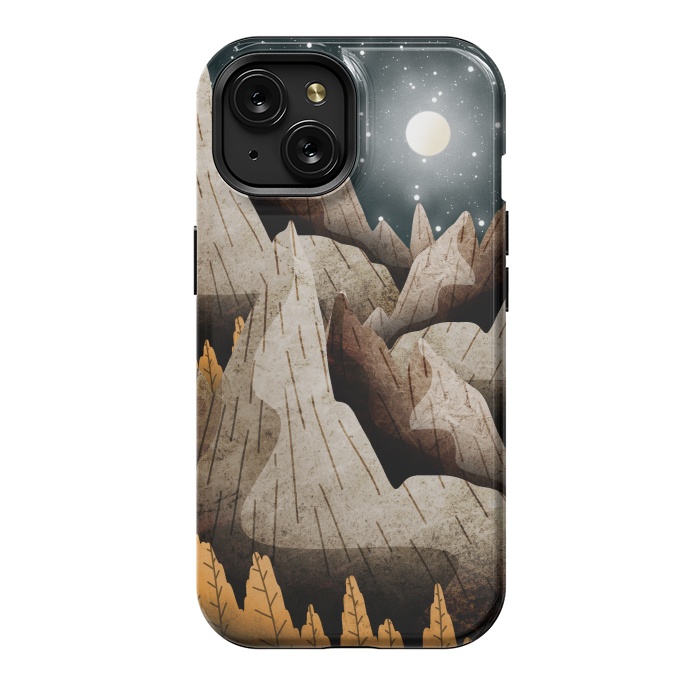 iPhone 15 StrongFit Mountainous mountain and peaks by Steve Wade (Swade)