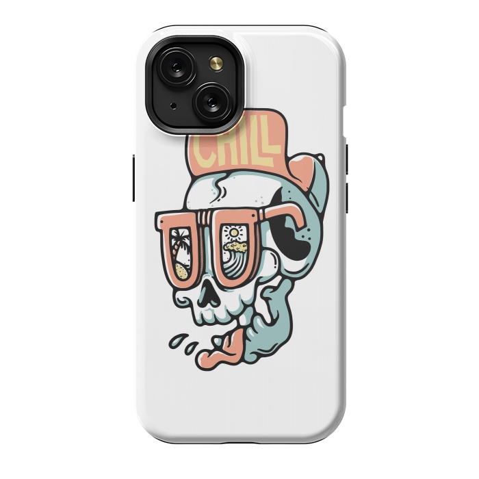 iPhone 15 StrongFit Chill Skull by Afif Quilimo