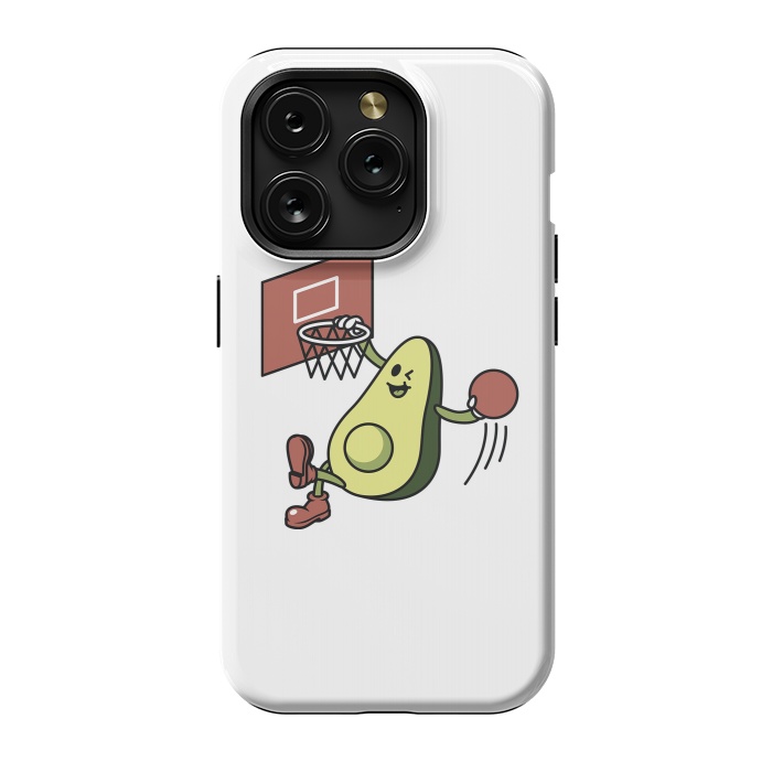 iPhone 15 Pro StrongFit Avocado Playing Basketball by Afif Quilimo