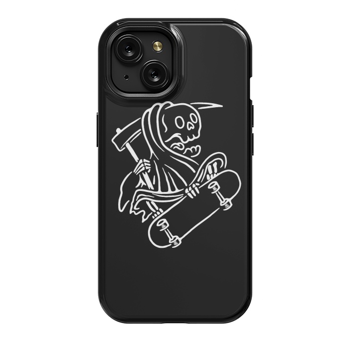 iPhone 15 StrongFit Grim Reaper Skateboarding by Afif Quilimo