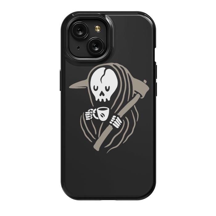 iPhone 15 StrongFit Grim Reaper Love Coffee by Afif Quilimo