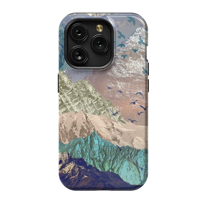 iPhone 15 Pro StrongFit Utopia Mountain landscape art by Oana 