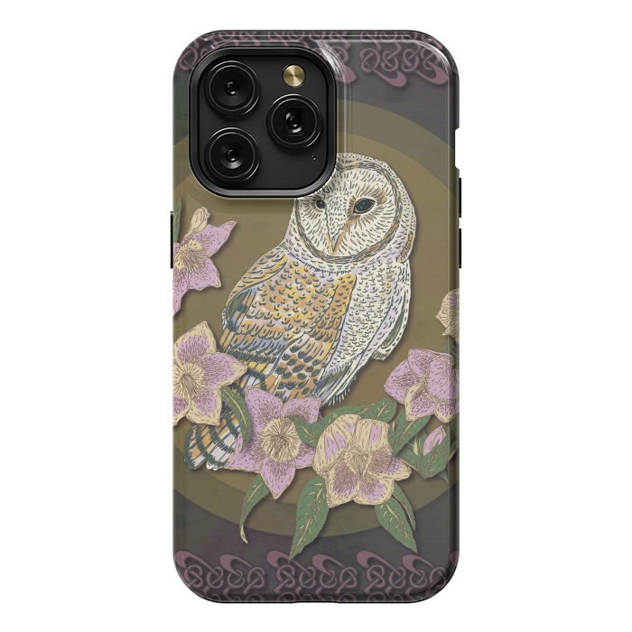 iPhone 15 Pro Max StrongFit Owl & Hellebore by Lotti Brown
