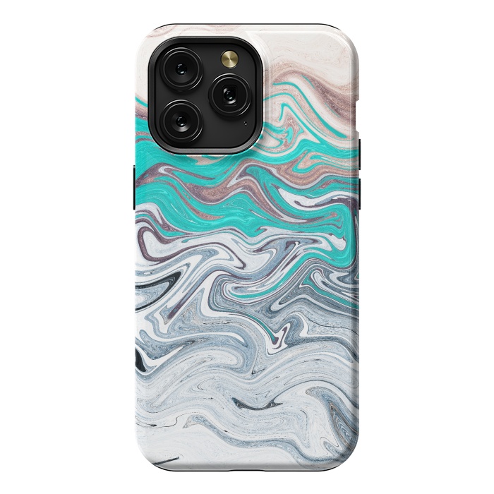 iPhone 15 Pro Max StrongFit The liquid marble beach by Steve Wade (Swade)