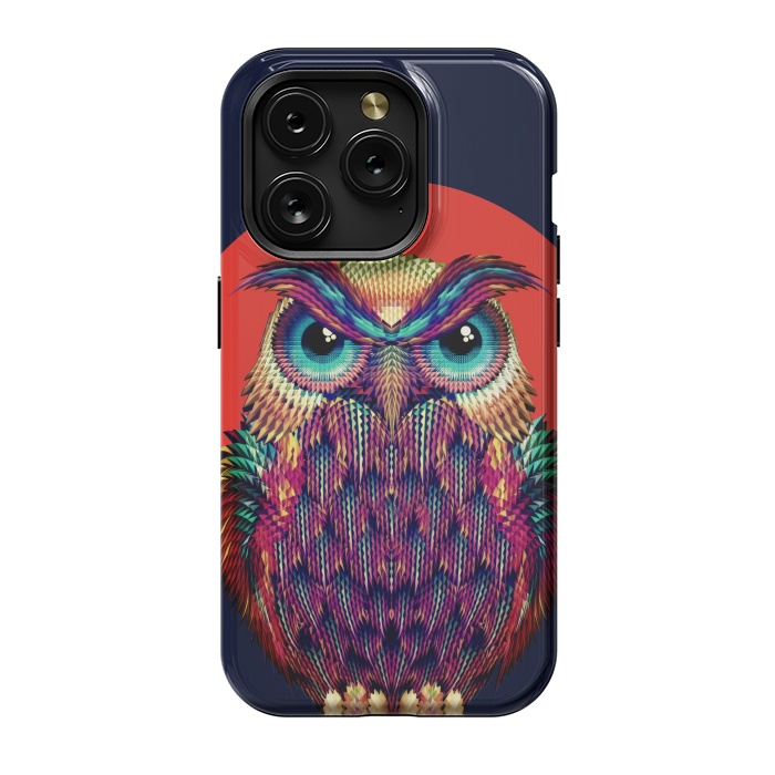 iPhone 15 Pro StrongFit Geometric Owl by Ali Gulec