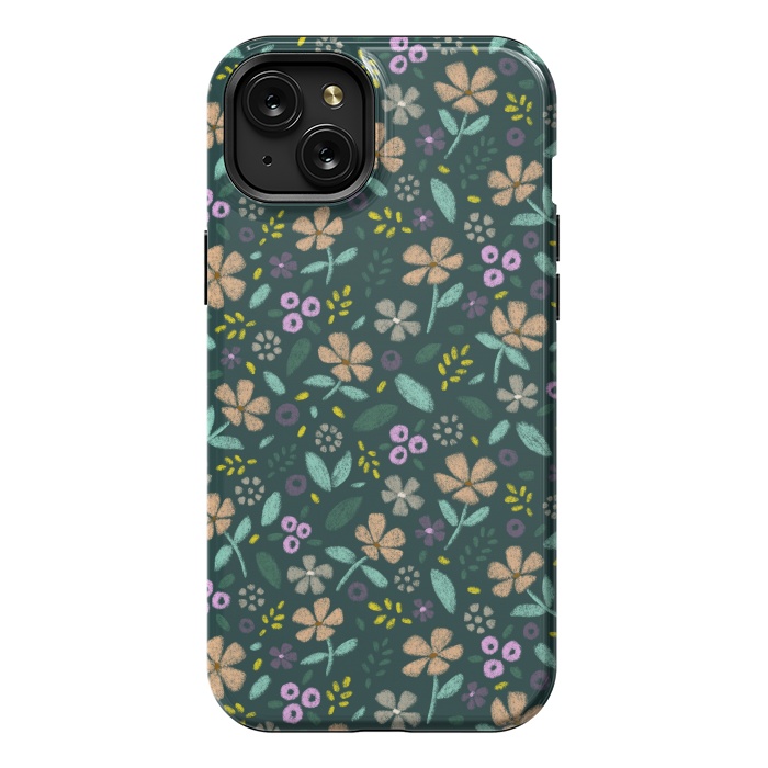 iPhone 15 Plus StrongFit Wildflowers by Tishya Oedit
