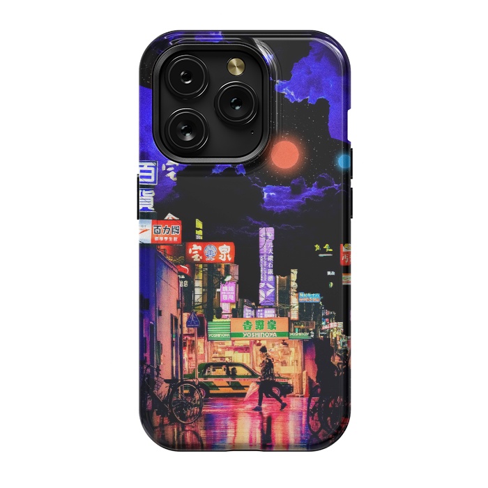 iPhone 15 Pro StrongFit Neon streets by Steve Wade (Swade)