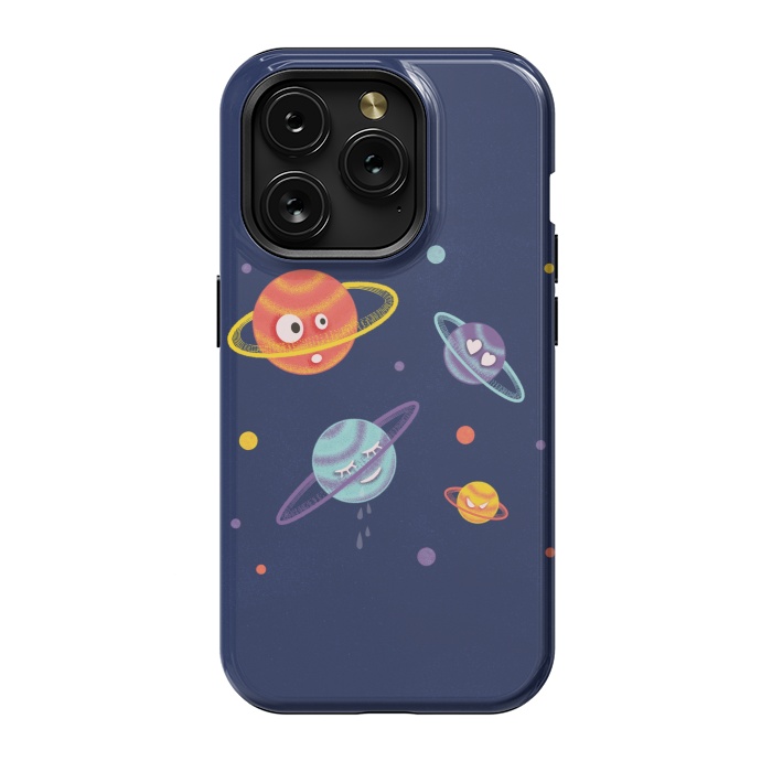 iPhone 15 Pro StrongFit Cute Planets Cartoon Space Kids by Boriana Giormova