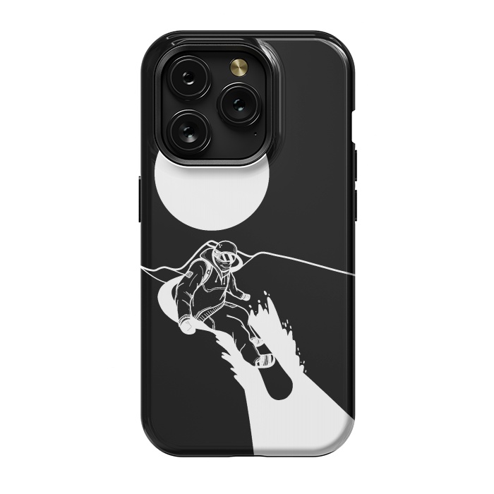 iPhone 15 Pro StrongFit The snowboarder by Steve Wade (Swade)