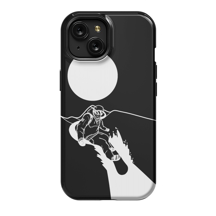 iPhone 15 StrongFit The snowboarder by Steve Wade (Swade)