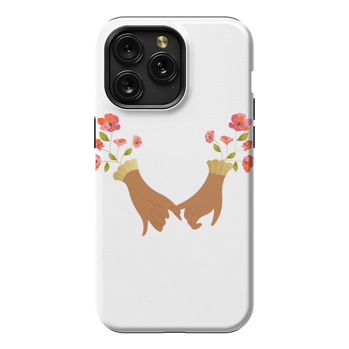 iPhone 15 Pro Max StrongFit I Pinky Promise | Valentine's Day Love Friendship | Floral Botanical Join Hands Forever by Uma Prabhakar Gokhale