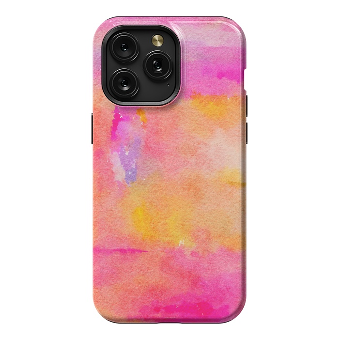 iPhone 15 Pro Max StrongFit Be A Rainbow In Someone's Cloud | Modern Bohemian Watercolor Painting Optimism Positivity Good Vibes by Uma Prabhakar Gokhale