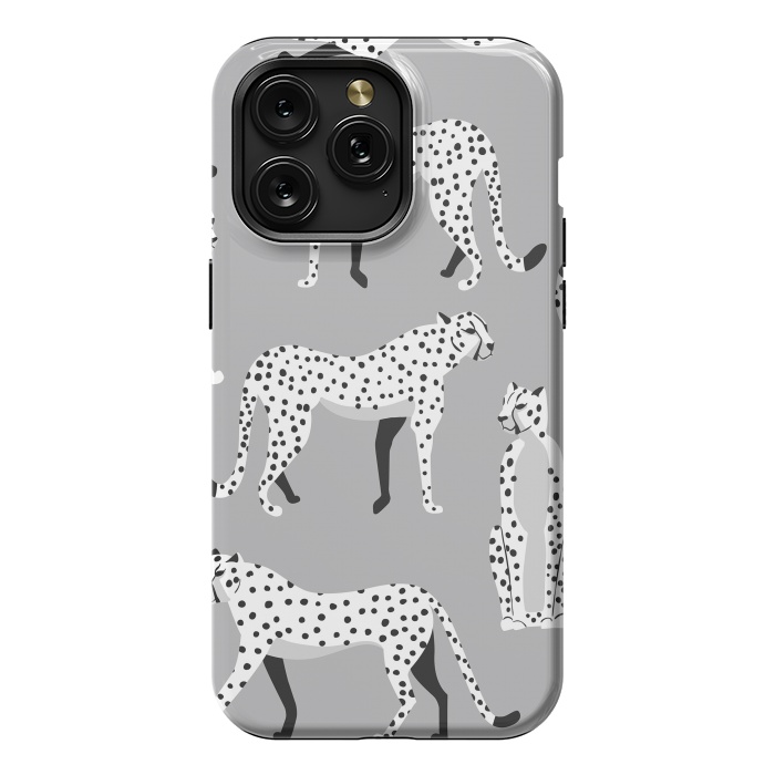 iPhone 15 Pro Max StrongFit Cheetah pattern 04 by Jelena Obradovic