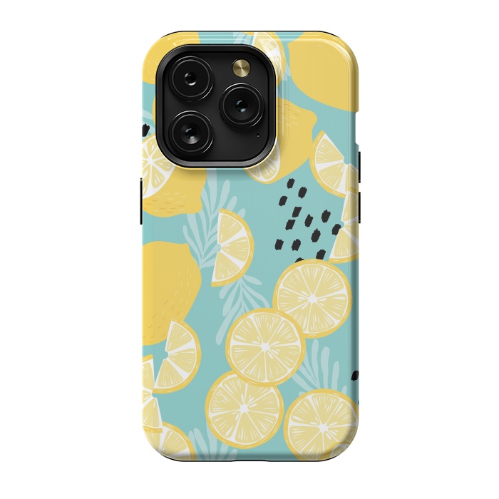 iPhone 15 Pro StrongFit Lemon pattern 06 by Jelena Obradovic