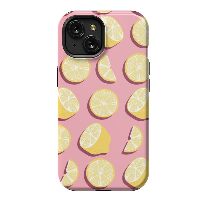 iPhone 15 StrongFit Lemon pattern 07 by Jelena Obradovic