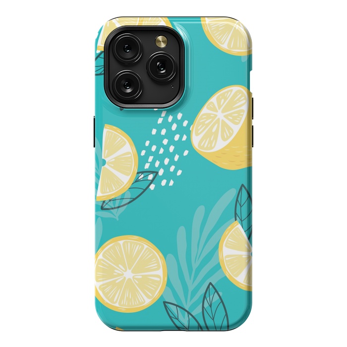 iPhone 15 Pro Max StrongFit Lemon pattern 08 by Jelena Obradovic
