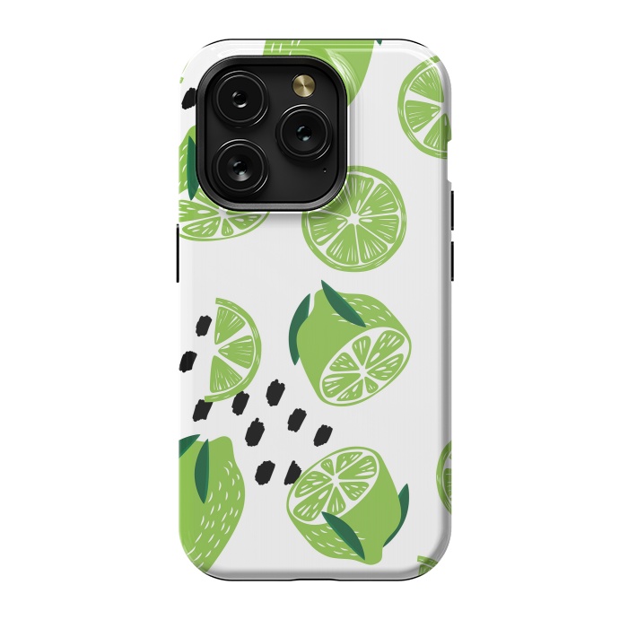 iPhone 15 Pro StrongFit Lime pattern 01 by Jelena Obradovic