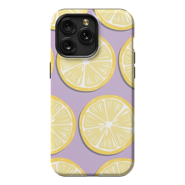 iPhone 15 Pro Max StrongFit Lemon pattern 10 by Jelena Obradovic