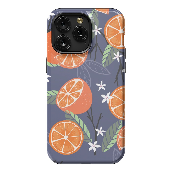iPhone 15 Pro Max StrongFit Orange pattern 01 by Jelena Obradovic