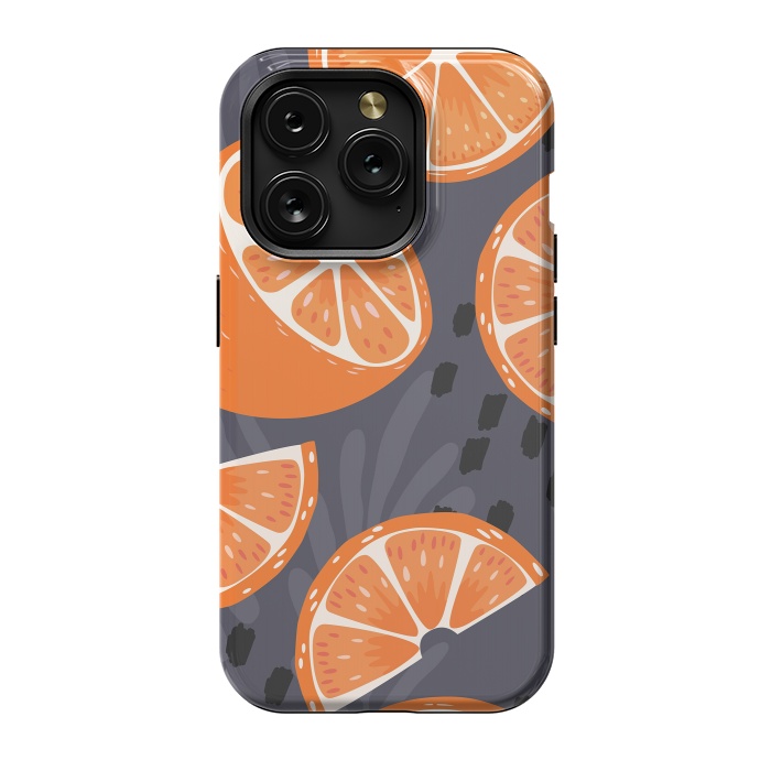 iPhone 15 Pro StrongFit Orange pattern 02 by Jelena Obradovic