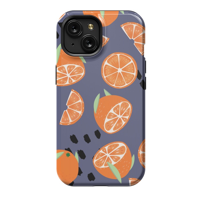 iPhone 15 StrongFit Orange pattern 05 by Jelena Obradovic
