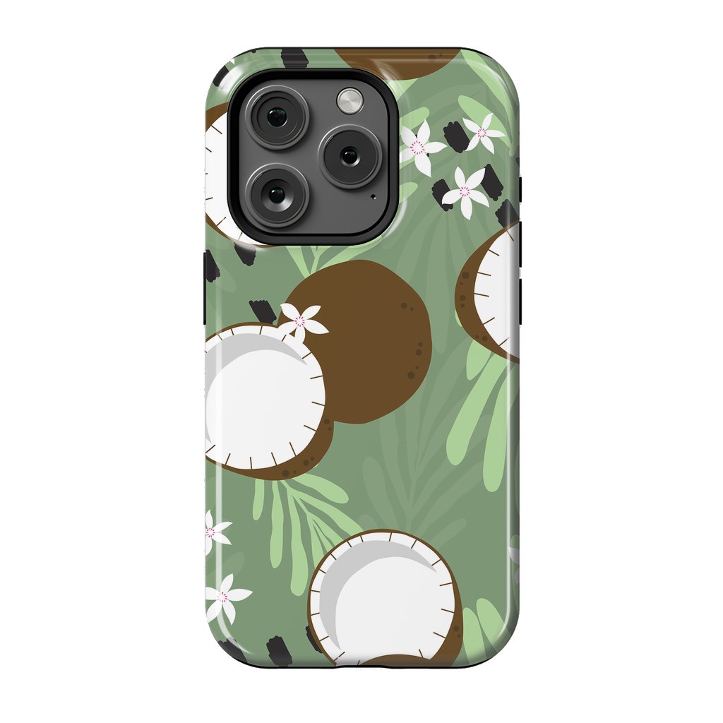 iPhone 15 Pro StrongFit Coconut pattern 01 by Jelena Obradovic