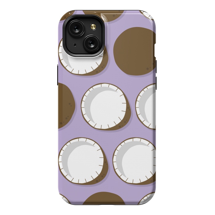 iPhone 15 Plus StrongFit Coconut pattern 02 by Jelena Obradovic