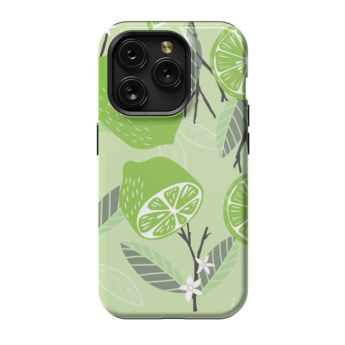 iPhone 15 Pro StrongFit Lime pattern 02 by Jelena Obradovic