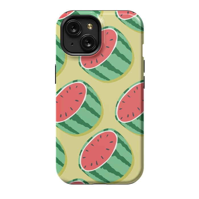 iPhone 15 StrongFit Watermelon pattern 02 by Jelena Obradovic