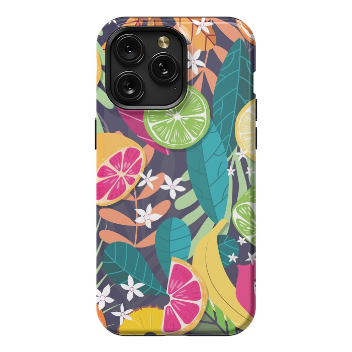 iPhone 15 Pro Max StrongFit Tropical fruit pattern 03 by Jelena Obradovic