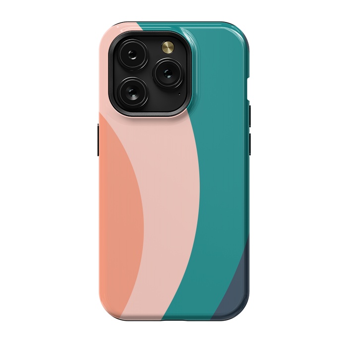 iPhone 15 Pro StrongFit Teal Blush Rainbow by ArtPrInk