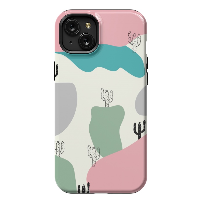iPhone 15 Plus StrongFit Mountain Cactus by Creativeaxle