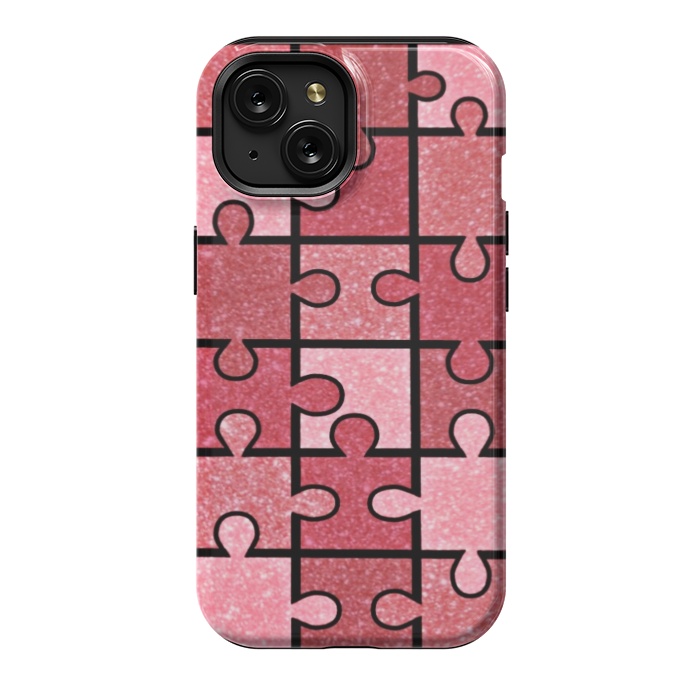 iPhone 15 StrongFit Pink puzzle by CAS