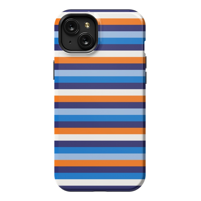iPhone 15 Plus StrongFit Repeating Blue by TMSarts
