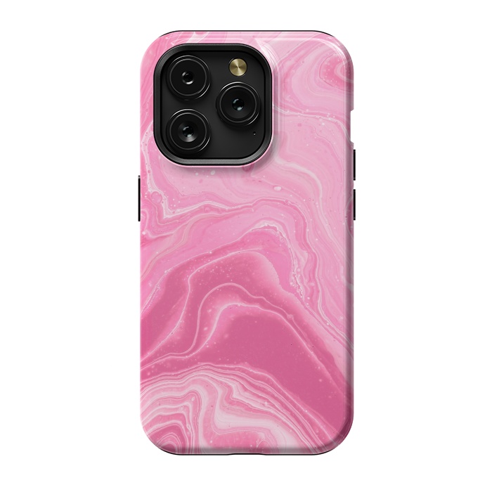 iPhone 15 Pro StrongFit Pink marble 2 by Winston