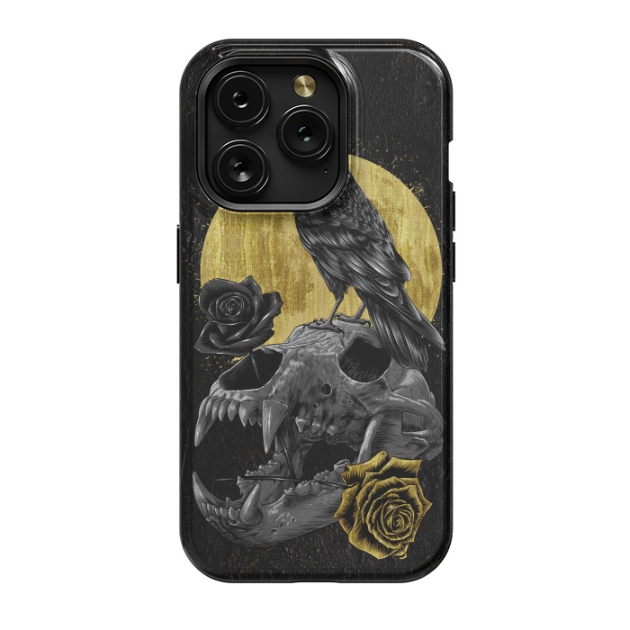 iPhone 15 Pro StrongFit Skull Crow by Alberto