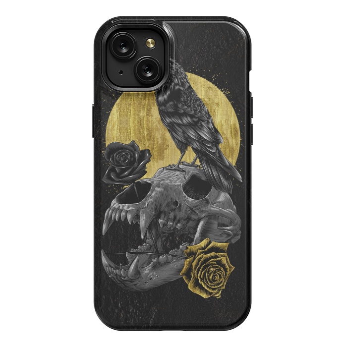 iPhone 15 Plus StrongFit Skull Crow by Alberto