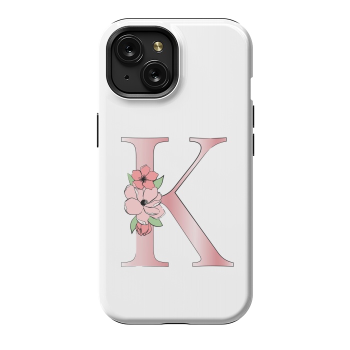 iPhone 15 StrongFit Monogram Letter K by Martina
