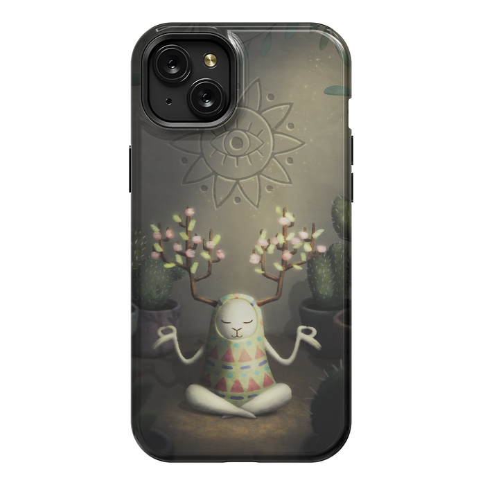 iPhone 15 Plus StrongFit Cactus garden by Laura Nagel