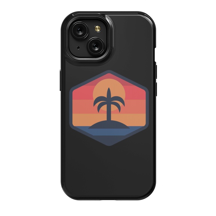 iPhone 15 StrongFit Sunset Beach Island by Afif Quilimo