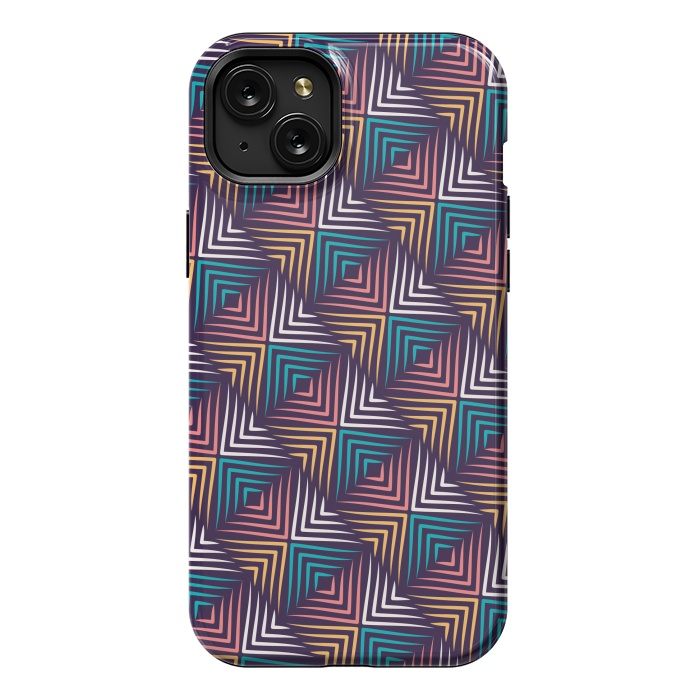 iPhone 15 Plus StrongFit Geo Zigzag by TMSarts